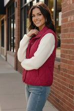 Load image into Gallery viewer, Cranberry Cozy Puffer Vest
