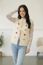 Load image into Gallery viewer, Sweetheart Stitch Embroidered Vest
