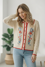 Load image into Gallery viewer, Vintage Blooms Embroidered Cardigan
