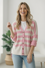 Load image into Gallery viewer, Hometown Heart Striped Cardigan
