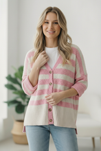 Load image into Gallery viewer, Hometown Heart Striped Cardigan
