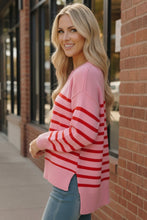 Load image into Gallery viewer, Strawberry Sugar Knit High-Low Pullover
