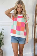 Load image into Gallery viewer, Hot Pink Sugar Rush Checkered Top
