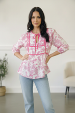 Load image into Gallery viewer, Where is the Garden Party Tie Blouse
