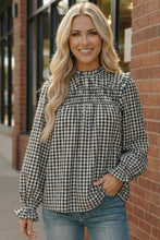 Load image into Gallery viewer, Wildwood Check White Smock
