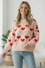 Load image into Gallery viewer, A Love Note Heart Sweater
