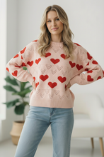 Load image into Gallery viewer, A Love Note Heart Sweater

