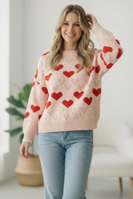 Load image into Gallery viewer, A Love Note Heart Sweater
