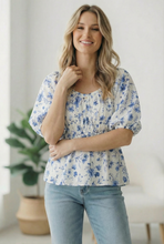 Load image into Gallery viewer, Sunday in Provence Peplum Blouse
