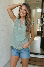 Load image into Gallery viewer, Fresh Pick Striped V-Neck Sleeveless Top
