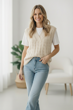 Load image into Gallery viewer, The Soft Breeze Cream Sweater Vest
