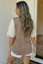 Load image into Gallery viewer, Boho Peace Patchwork Oversized Graphic Tee
