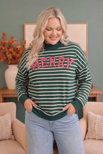 Load image into Gallery viewer, Merry and Bright Striped Sweatshirt
