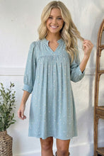 Load image into Gallery viewer, Bluebell Breeze Notch Neck Dress
