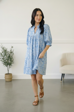 Load image into Gallery viewer, Garden at the Harbor Blue Dress
