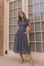 Load image into Gallery viewer, Beyond Floral Flutter Sleeve Midi Dress
