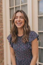 Load image into Gallery viewer, Beyond Floral Flutter Sleeve Midi Dress

