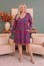 Load image into Gallery viewer, Blooming Beauty Long Sleeve Floral Dress
