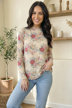 Load image into Gallery viewer, Vintage Petals Oatmeal Long Sleeve Blouse
