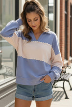 Load image into Gallery viewer, Bluebell Breeze Collared Pullover
