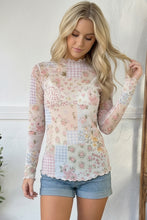 Load image into Gallery viewer, English Garden Patchwork Mesh Top
