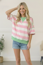 Load image into Gallery viewer, Pink Sugar Rush Colorblock Tee
