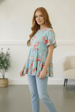 Load image into Gallery viewer, In the Mint Meadows Tiered Babydoll Top
