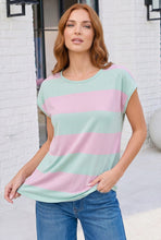 Load image into Gallery viewer, Bubblegum Stripe Relaxed Top

