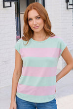 Load image into Gallery viewer, Bubblegum Stripe Relaxed Top
