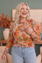 Load image into Gallery viewer, Mums the Word Mesh Floral Top
