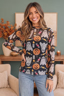 Ghostly Good Times Halloween Mesh Top