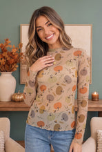 Load image into Gallery viewer, Pumpkin Patch Pretty Mesh Long Sleeve Top
