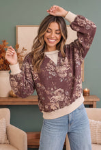 Load image into Gallery viewer, Antique Bouquet Sweatshirt in Mocha
