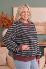 Load image into Gallery viewer, Perfect Plum Striped Pullover
