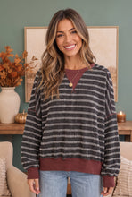 Load image into Gallery viewer, Perfect Plum Striped Pullover
