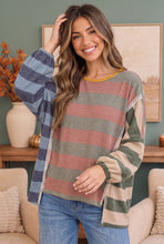 Load image into Gallery viewer, Colorblock Dream Top in Mixed Stripes

