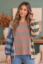 Load image into Gallery viewer, Colorblock Dream Top in Mixed Stripes

