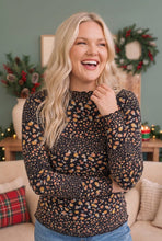 Load image into Gallery viewer, Midnight Garden Long Sleeve Floral Top
