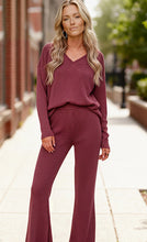Load image into Gallery viewer, Cozy on Main Wine Sweater Set
