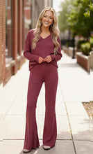 Load image into Gallery viewer, Cozy on Main Wine Sweater Set
