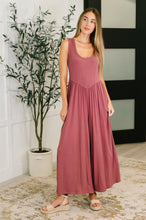 Load image into Gallery viewer, Head to Toe Whoa Gathered Wide Leg Jumpsuit in Mauve
