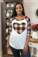 Load image into Gallery viewer, Heart of Plaid Raglan
