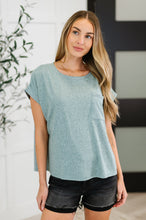 Load image into Gallery viewer, Heathered Harmony Basic Tee in Ash Jade
