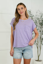 Load image into Gallery viewer, Heathered Harmony Basic Tee in Lavender
