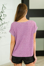 Load image into Gallery viewer, Heathered Harmony Basic Tee in Light Plum
