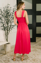 Load image into Gallery viewer, Hold Me Down Midi Dress in Fuchsia
