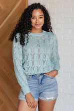 Load image into Gallery viewer, Hole In One Sheer Pointelle Knit Sweater
