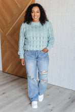 Load image into Gallery viewer, Hole In One Sheer Pointelle Knit Sweater
