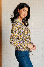 Load image into Gallery viewer, Honey Honey Floral Smocked Blouse in Black
