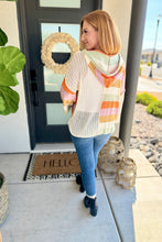 Load image into Gallery viewer, Openwork Color Block Hooded Sweater (2 color options)
